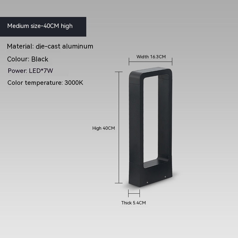 Gartenleuchte aus Aluminium – IP55, verschiedene Höhen